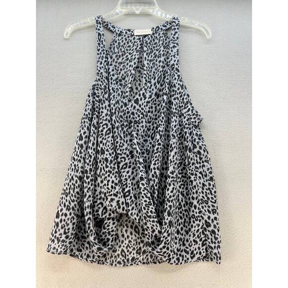 The Nines Tops - The Nines Boutique Women's High Low Halter Tank Cheetah Print Blouse Size L